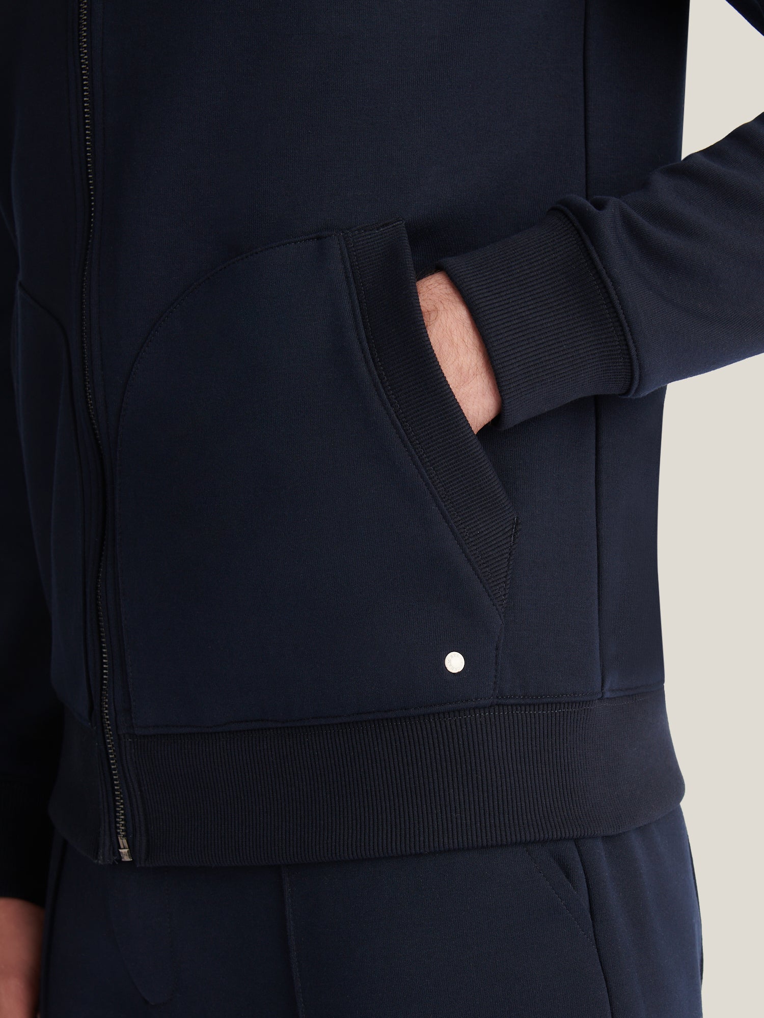 Riva Zip Hooded Jacket in Dark Sapphire Navy - Image 6