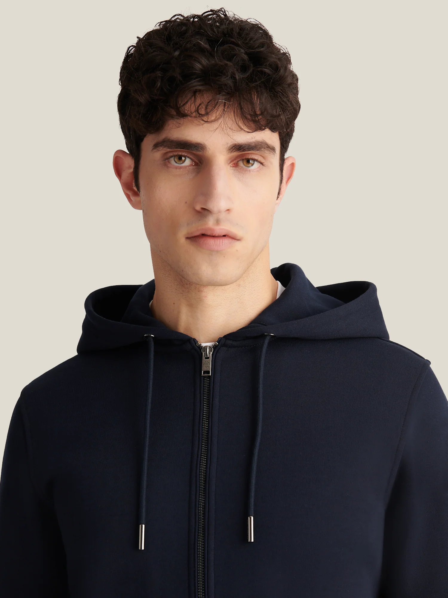 Riva Zip Hooded Jacket in Dark Sapphire Navy - Image 7