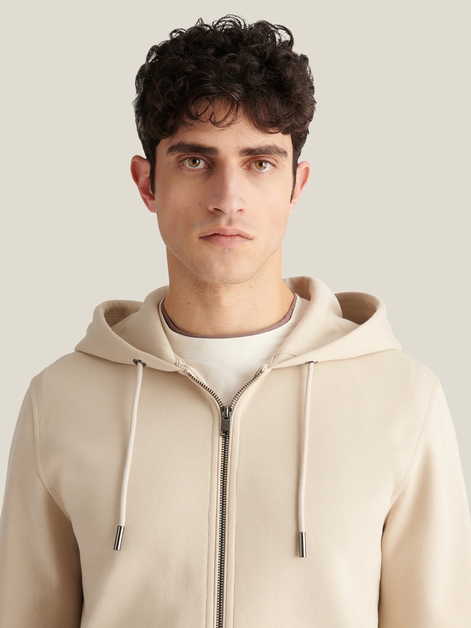 Riva Zip Hooded Jacket in Peyote - Image 4