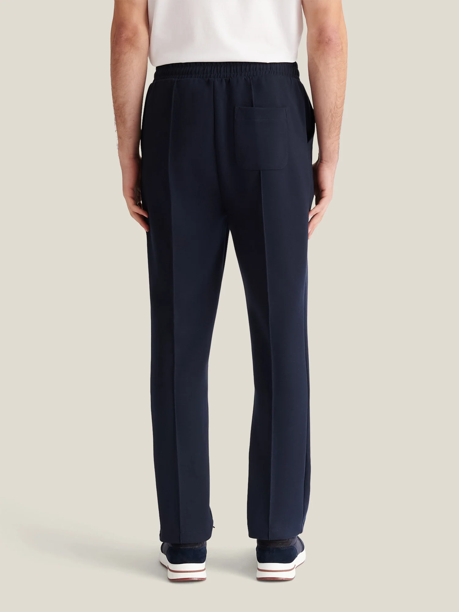 Riva Jersey Interlock Trouser in Dark Sapphire Navy - Image 4