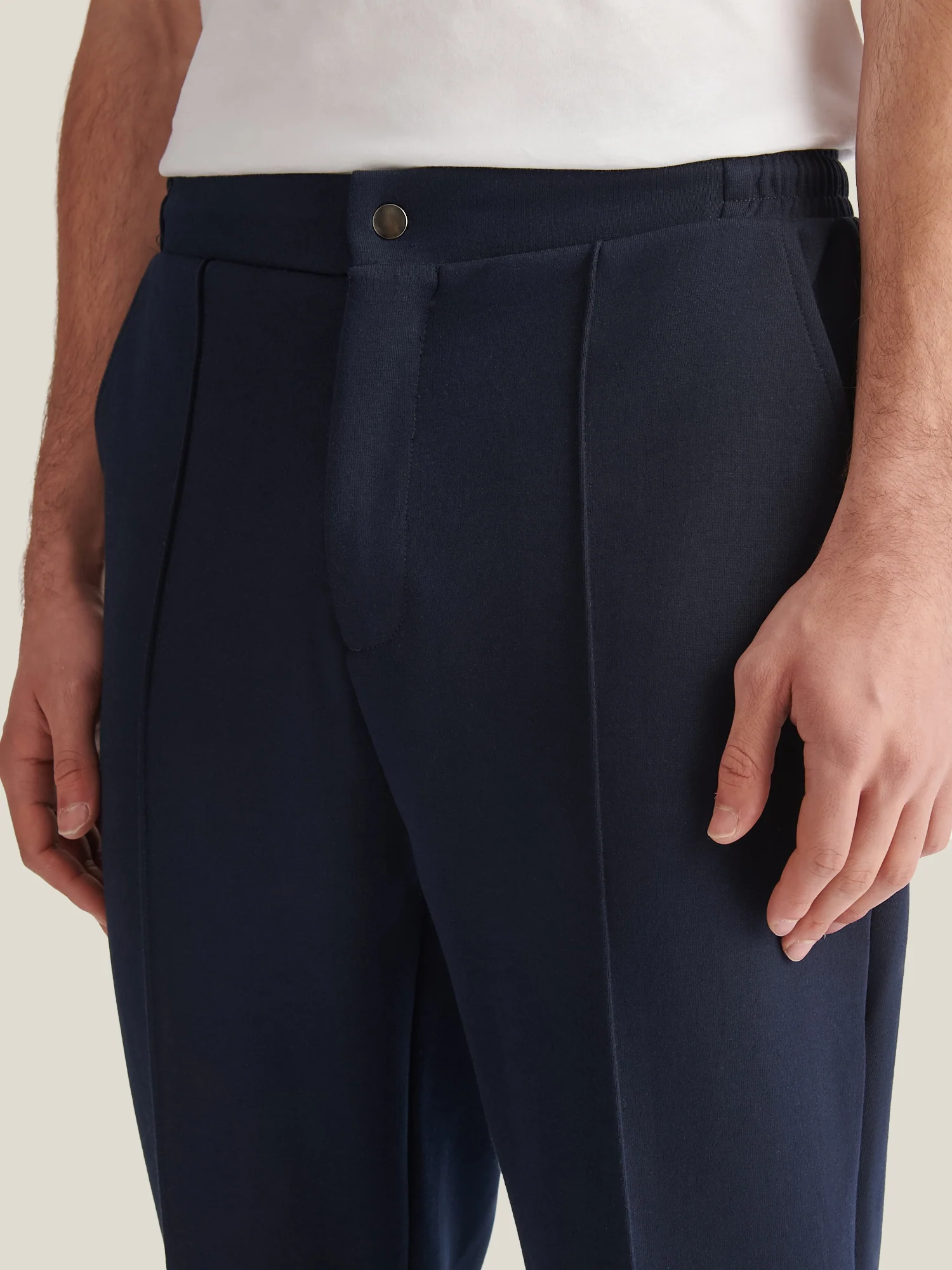 Riva Jersey Interlock Trouser in Dark Sapphire Navy - Image 5