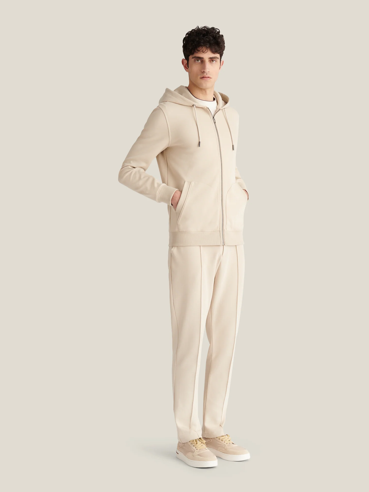 Riva Jersey Interlock Trouser in Peyote - Image 3