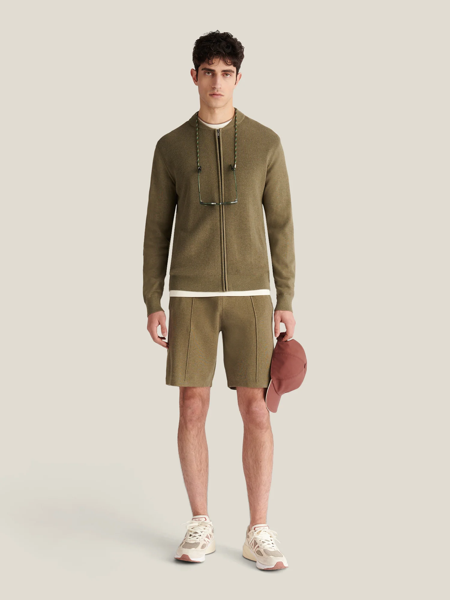 Milano Cardigan Knit Bomber in Tea Leaf