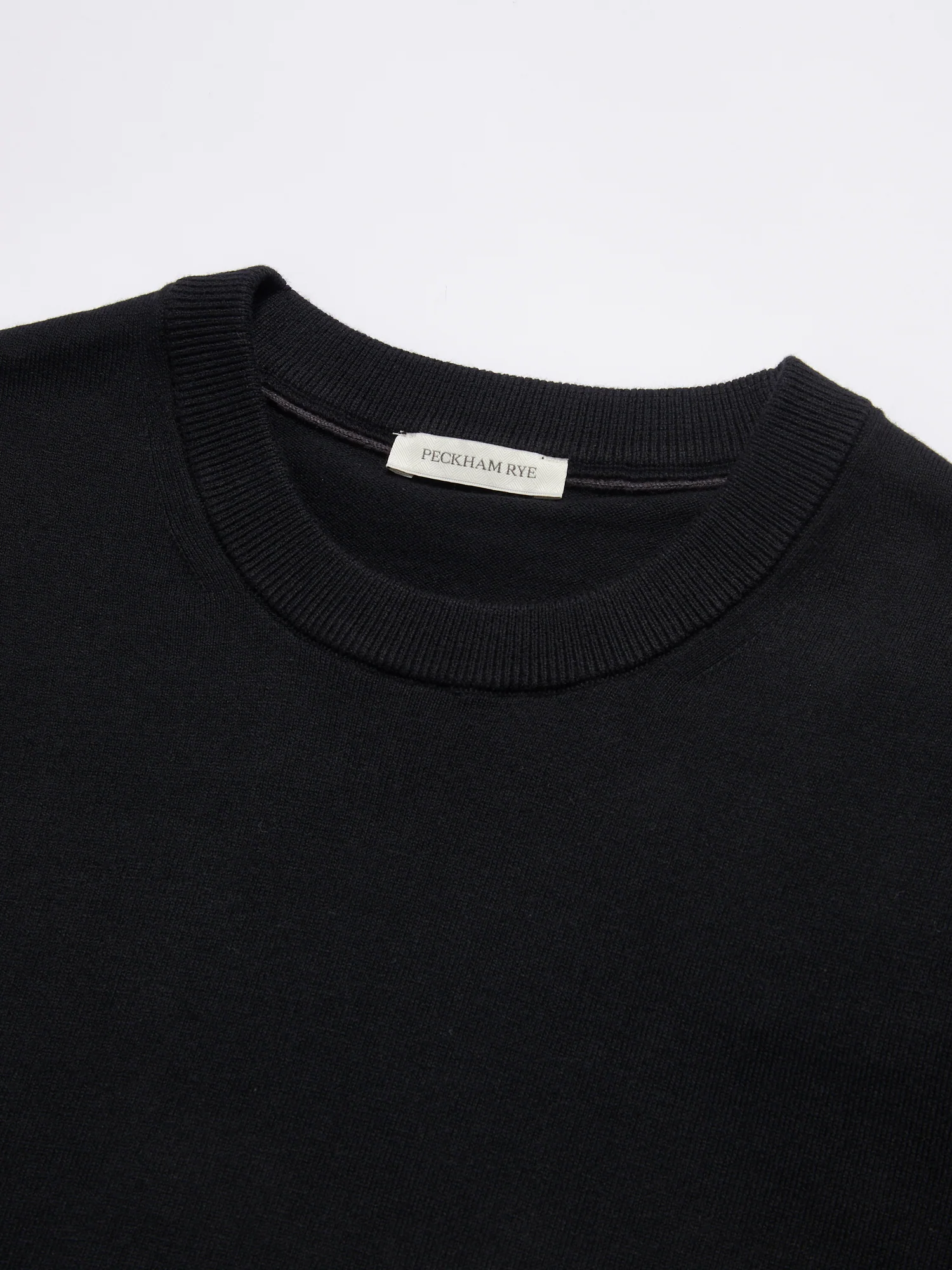 Genovese Knitted T-Shirt in Black - Image 3