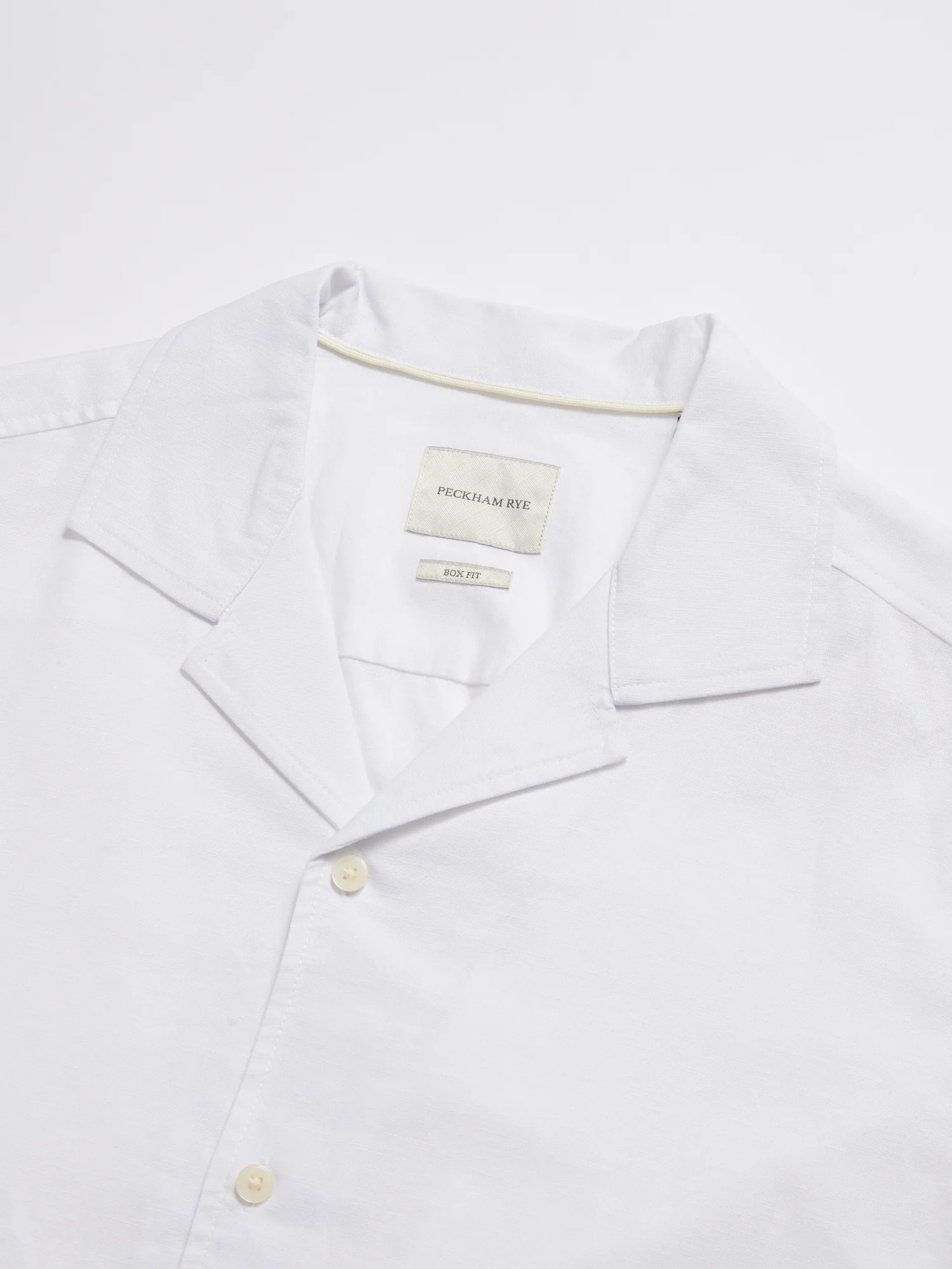 Porto Linen Blend Shirt in Bright White - Image 3