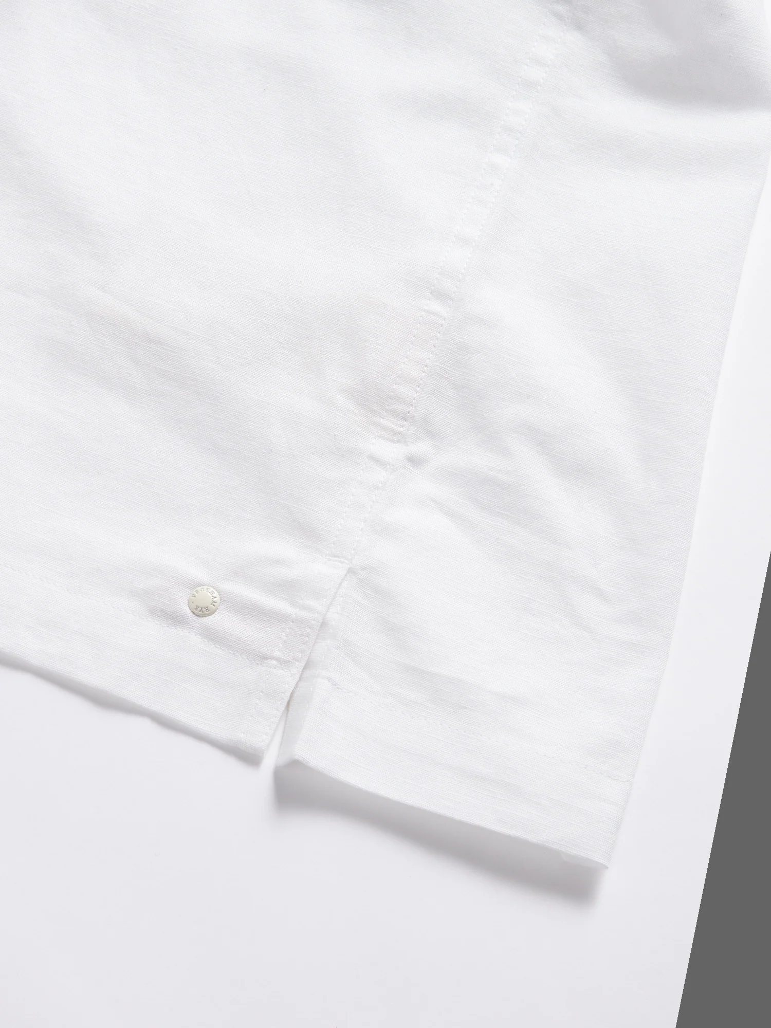 Porto Linen Blend Shirt in Bright White - Image 4