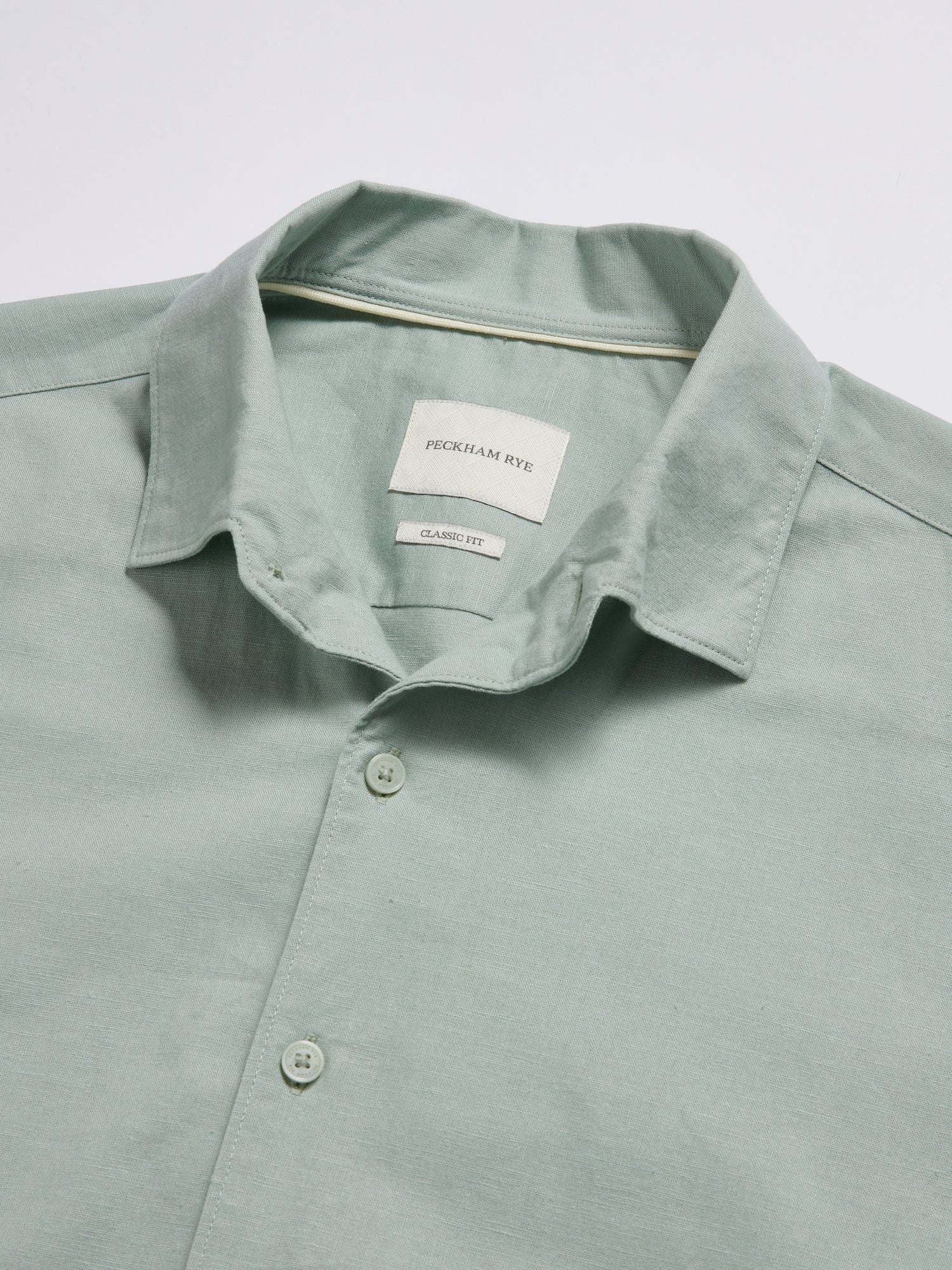 Grove Linen Blend Shirt in Seafoam - Image 3