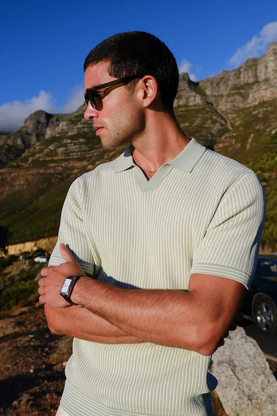 Sidney Revere Knit Polo in Seafoam - Image 10