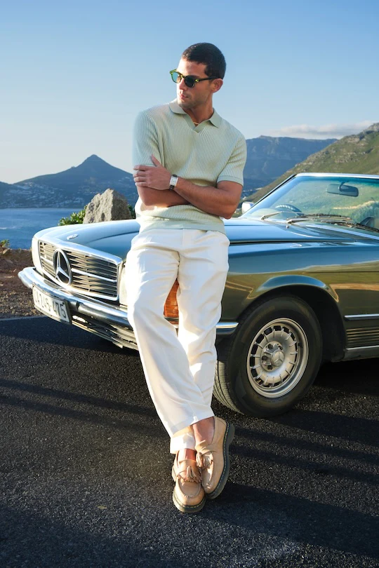 Sidney Revere Knit Polo in Seafoam - Image 13