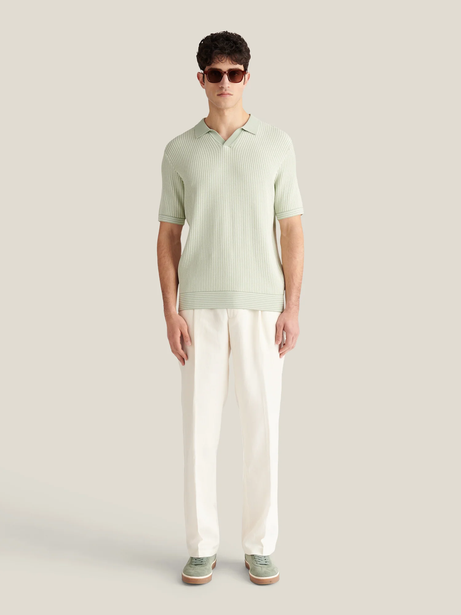 Sidney Revere Knit Polo in Seafoam - Image 4