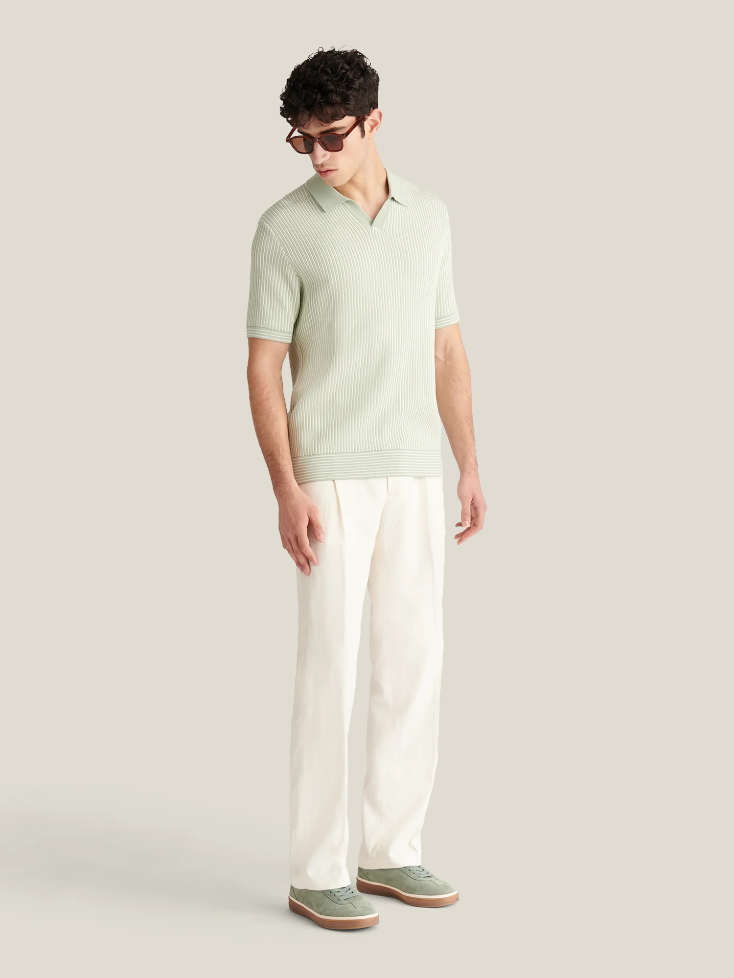 Sidney Revere Knit Polo in Seafoam - Image 5