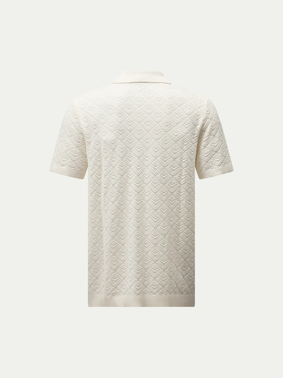 Rico Monogram Knit Shirt in Egret - Image 7