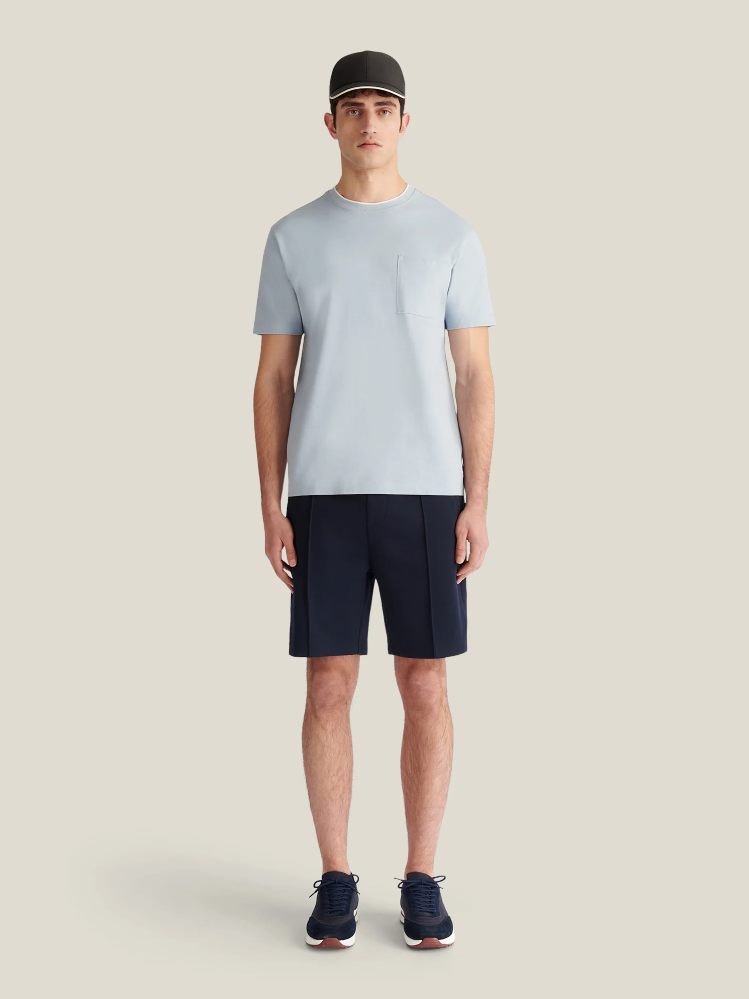 Cabana Pique Pocket T-Shirt in Blue Haze - Image 3