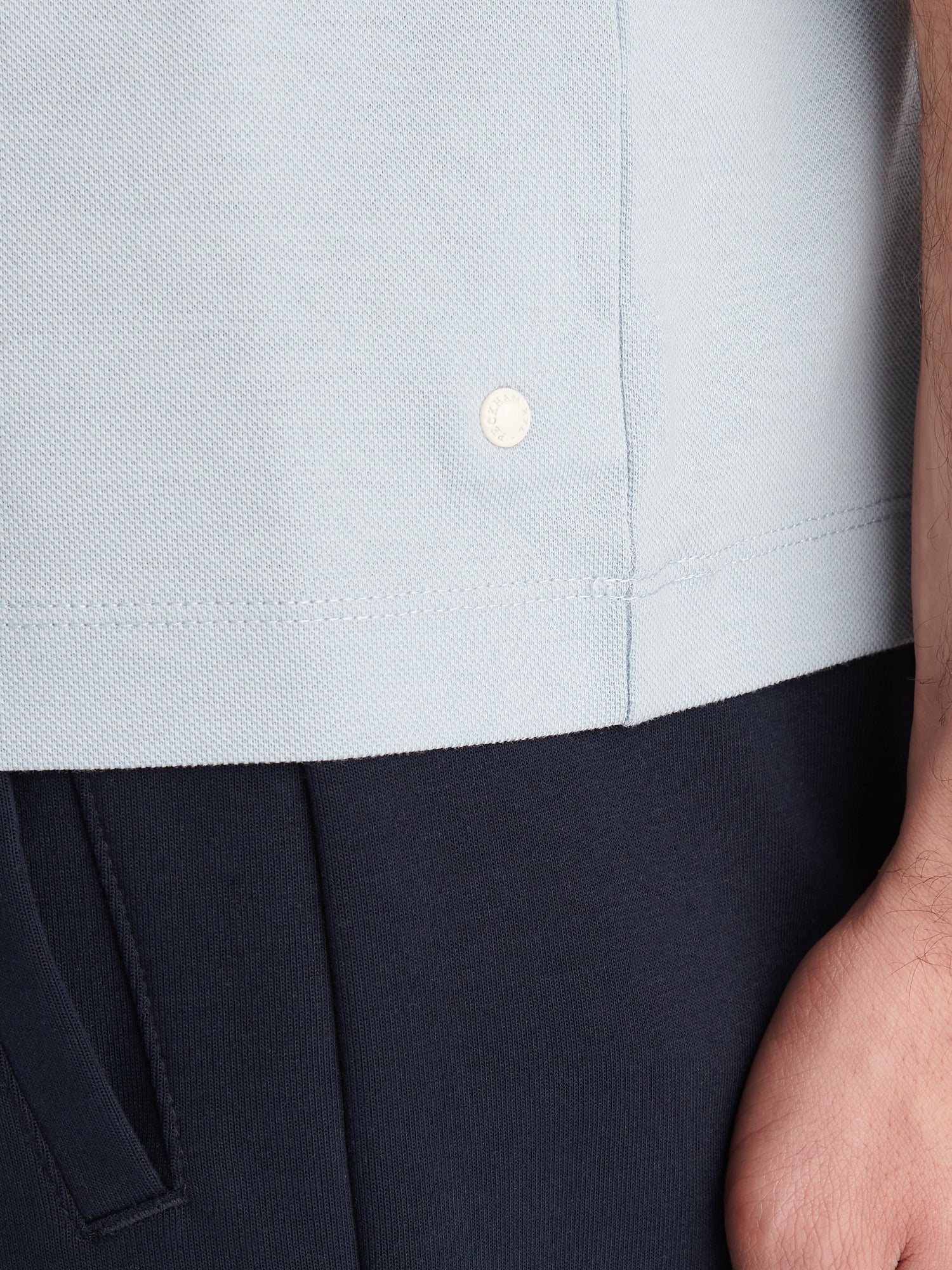Cabana Pique Pocket T-Shirt in Blue Haze - Image 4