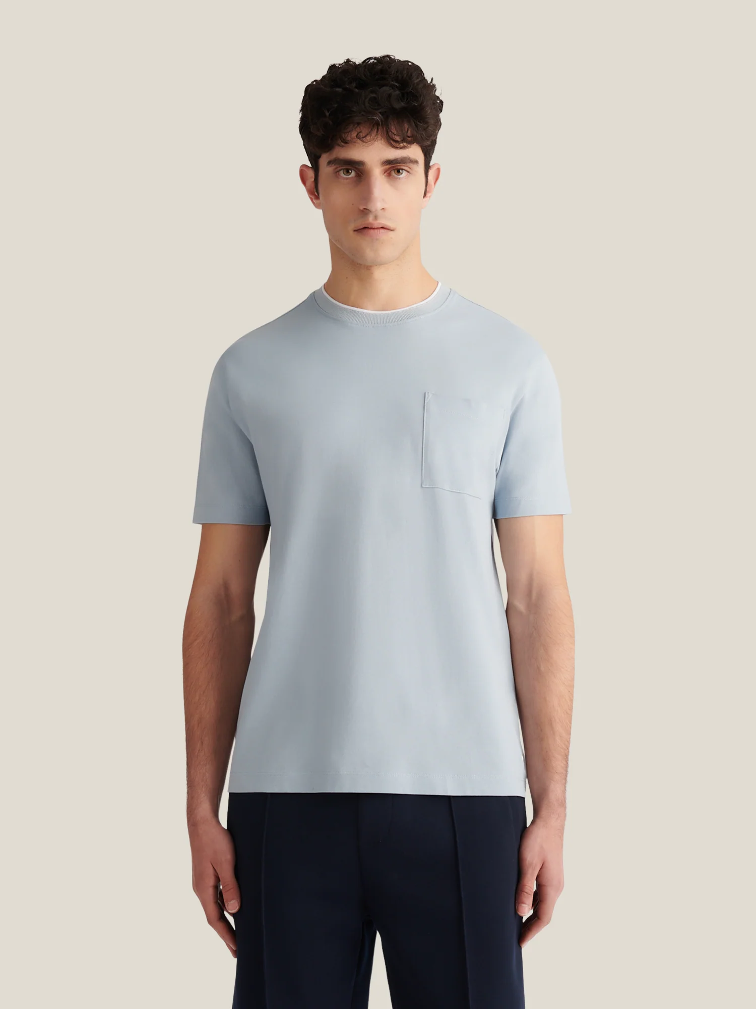 Cabana Pique Pocket T-Shirt in Blue Haze - Image 6