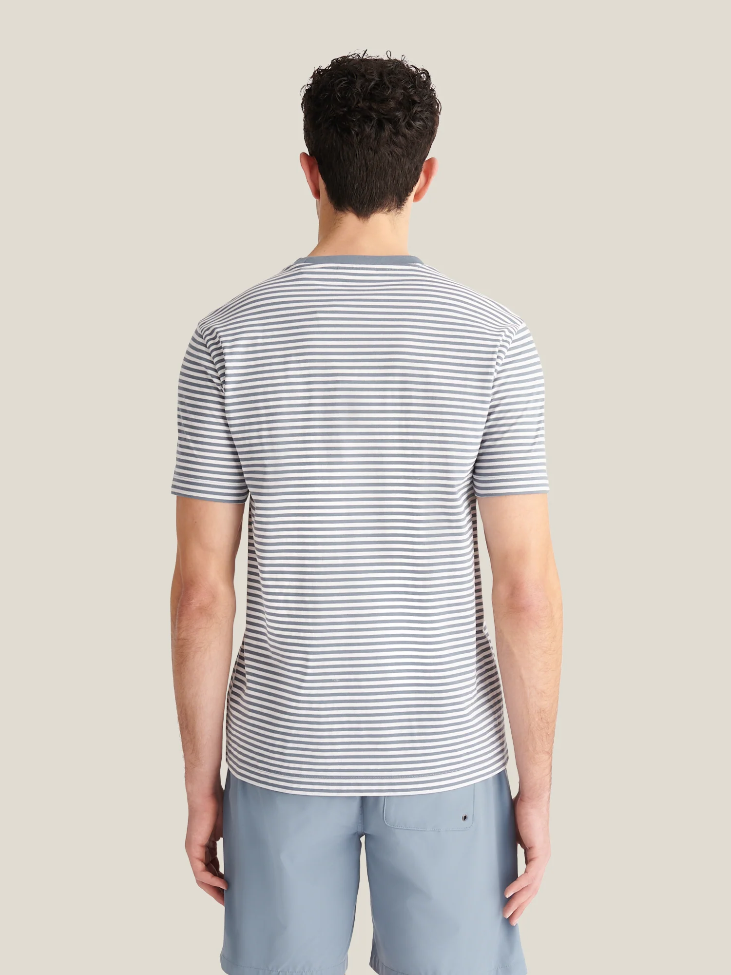 Noli Stripe Pique T-Shirt in Blue Mirage - Image 5
